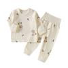 Baby Cotton Grade A Two Piece Pajamas Children Autumn Underwear Set Infant Home Wear Sleepwear