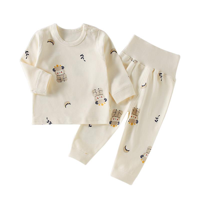 Baby Cotton Grade A Two Piece Pajamas Children Autumn Underwear Set Infant Home Wear Sleepwear