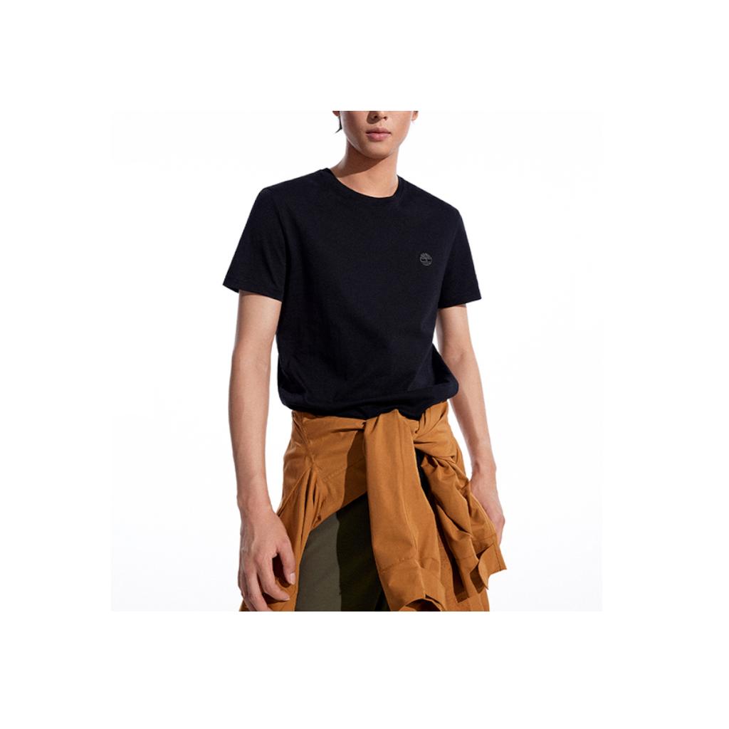 Timberland Round Neck Short Sleeve Casual Breathable Slim Fit T-Shirt Men Tops Black A2EKJX65