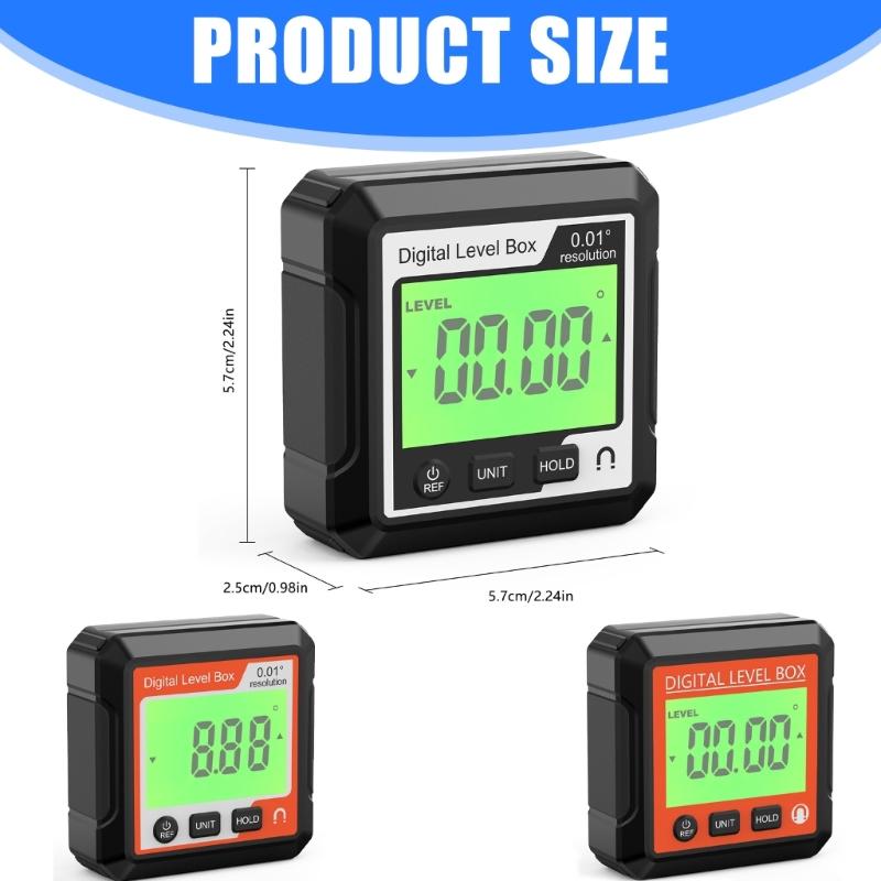 Digital Angle Finder Inclinometer Level Gauges High Accuracy 360 Measurement Magnetic Base ABS Construction for Home