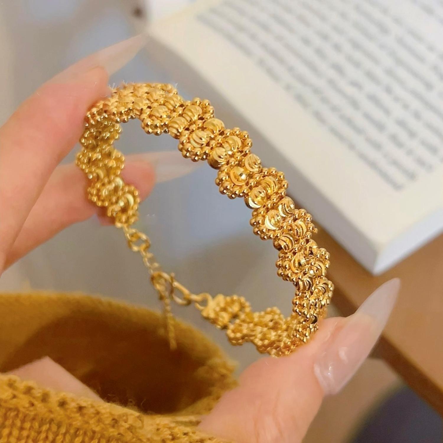 

Браслет из 24-каратного кружева, роскошный, высокотемпераментный, ретро, нишевый дизайн, ювелирные изделия для женщин