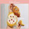 Food Plush Delightful Party Keychain Wallets Featuring Cute Pizza And Animal Styles