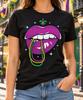 Mardi Gras Lips Shirt New Orleans Party Tee, Purple Lipstick Beads Graphic, Fleur De Lis T Shirt, Carnival Outfit, Fat Tuesday Festival Gift