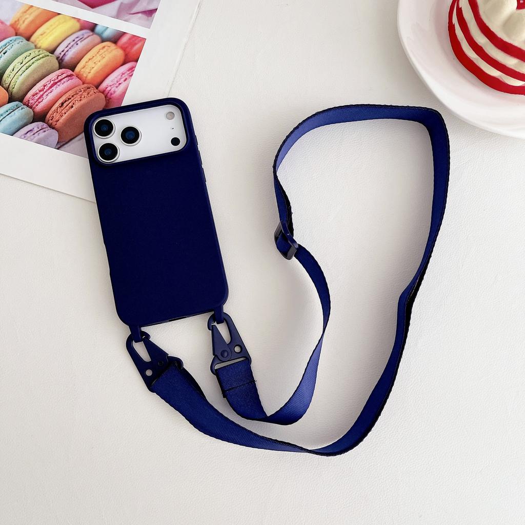 Applicable to iPhone17ProMax mobile phone case Crossbody lanyard Apple 16Pro matte 15 anti-drop 14 protective case