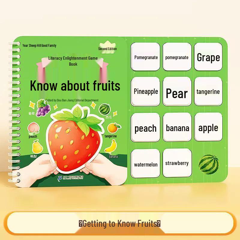 Dou Ban Jiang Character Recognition Quiet Book & Sticker Cards for Early Education Toddlers