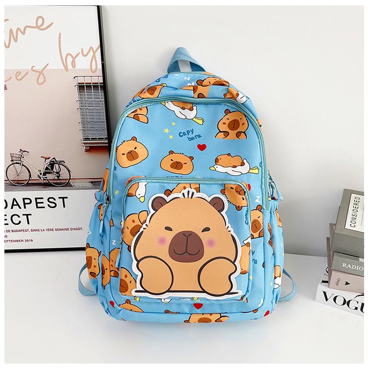 Schoolbag backpack new 1011 cartoon cute printing large capacity high value college style casual simple spine protection schoolbag