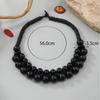 JMXD-Exotic, Bohemian Vintage Sweater Chain Long Necklace, Wood Bead String
