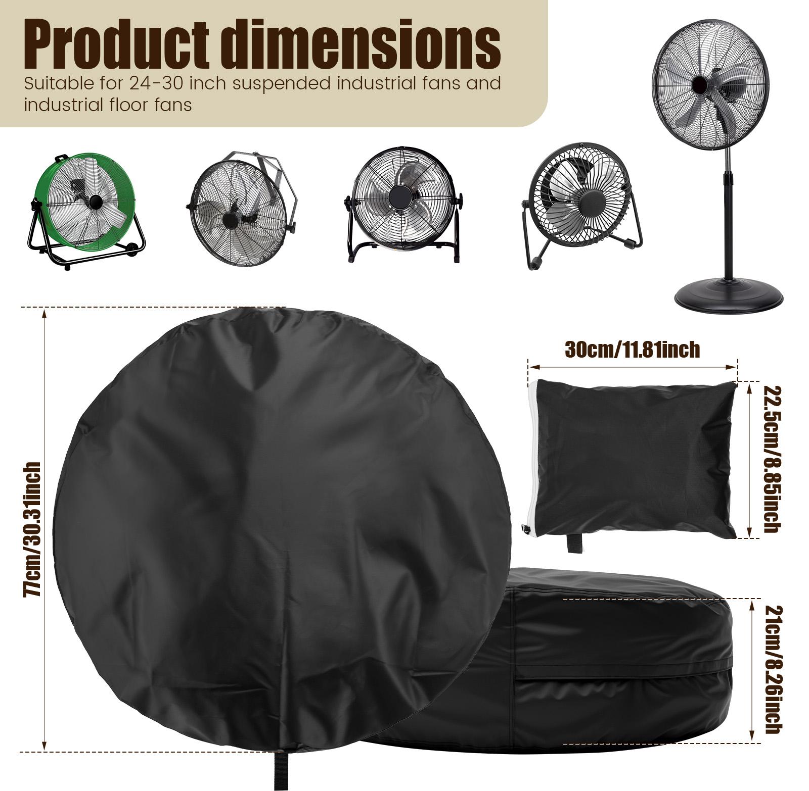 

Fan Protection Cover Oxford Cloth Waterproof Dustproof Fan Cover with Storage Bag Outdoor UV Protection Industrial Fan Cover