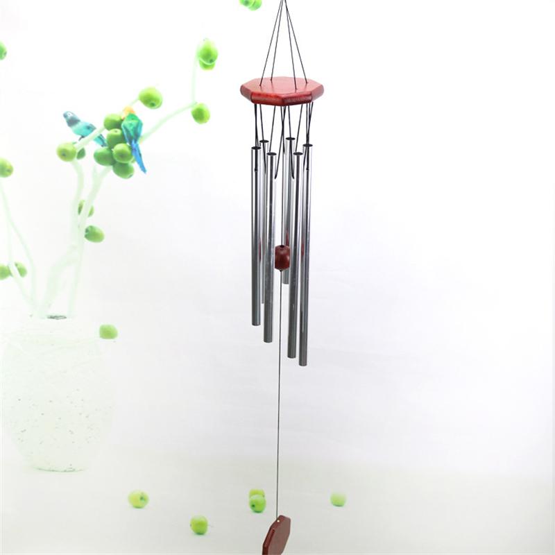 1pc Wind Chimes 6 Tubes Outdoor Large Deep Tone Bells Metal Garden Yard Patio Decoration Hanging Ornament