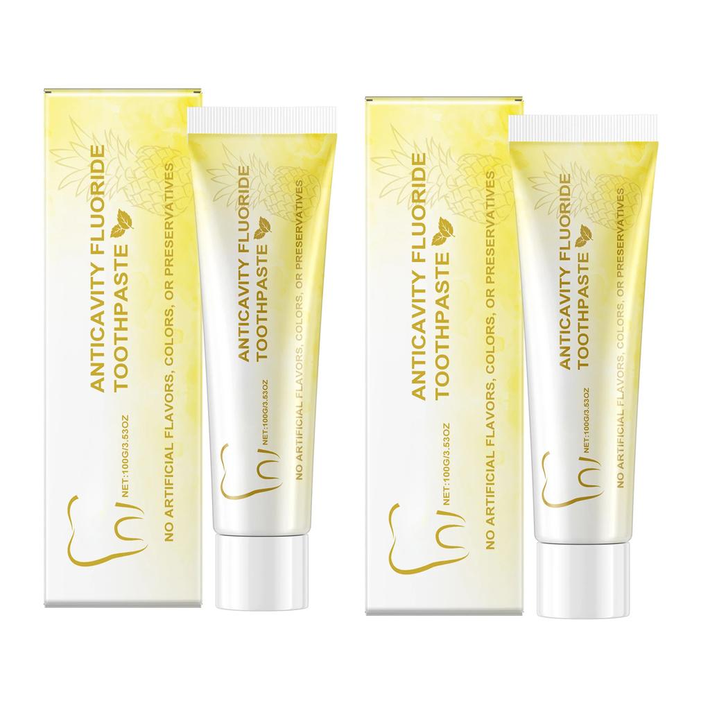 Pineapple Whitening Toothpaste Daily Care Gentle Cleaning Yellow Stains Remove Bad Breath Lasting Brightening Toothpaste