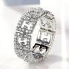 Stylish Brilliant Women Wedding Band Rings Full Paved Shiny CZ Promise Love Ring Versatile Statement Jewelry High Quality