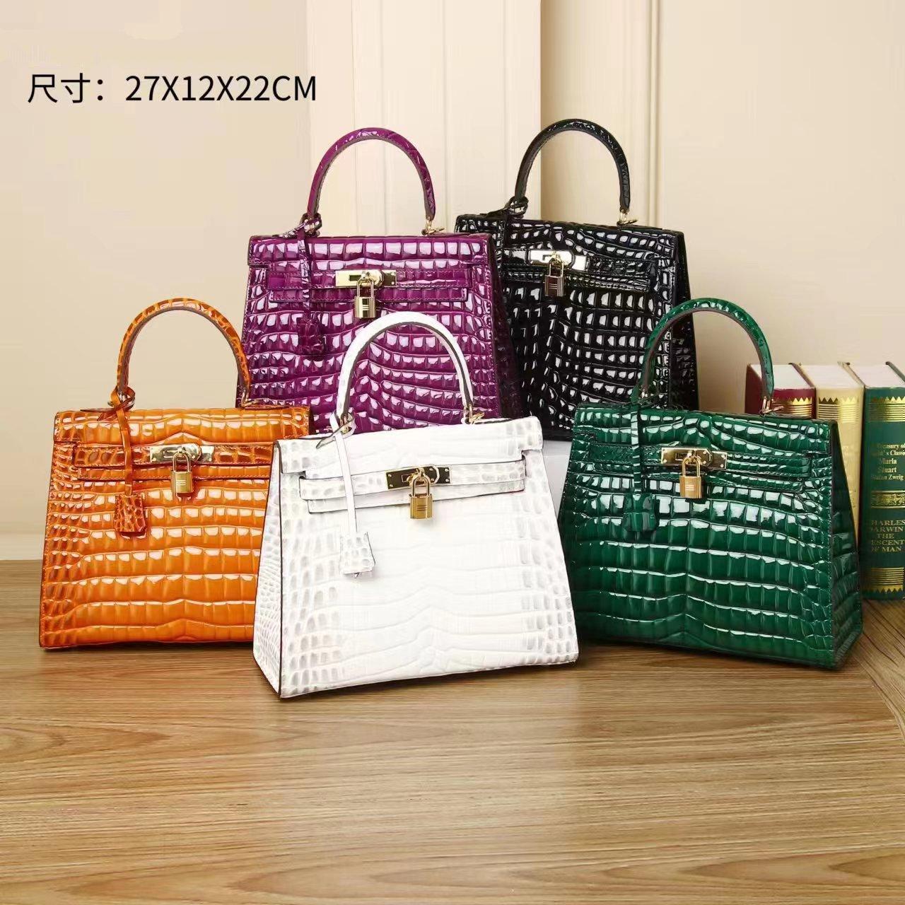 

Женская сумка из натуральной кожи 28, глянцевая женская сумка из крокодиловой кожи, модная тенденция, женская сумка из воловьей кожи, арка, ремесло из бисера