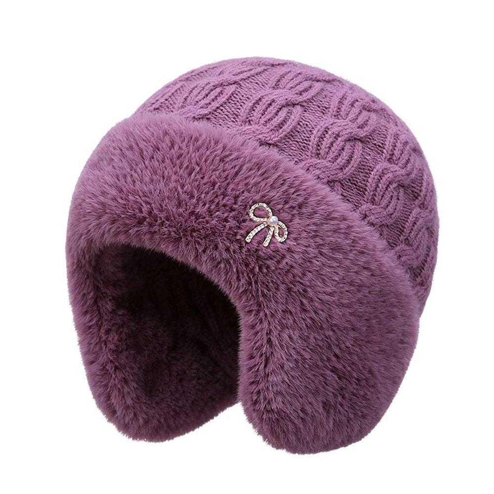 Thickened Winter Hat Warm Beret Hat Casual Knitted Hat for Women