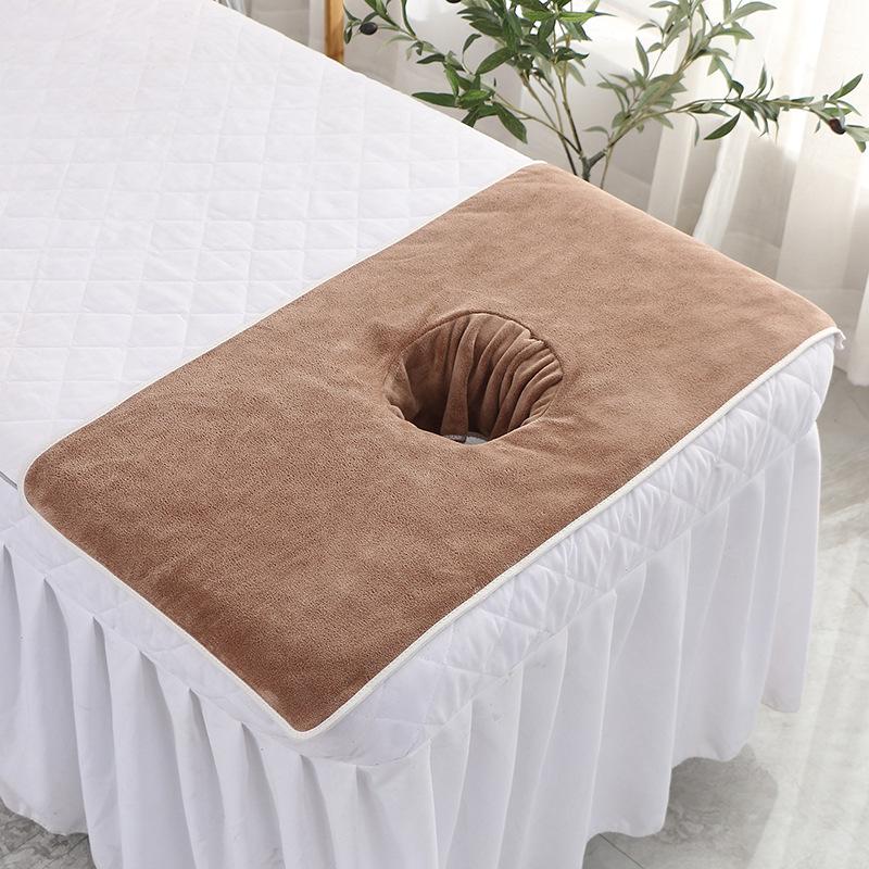 Beauty Salon Face-Down Massage Bed Pad - Thick, Absorbent, Lint-Free Large Towel with Face Hole