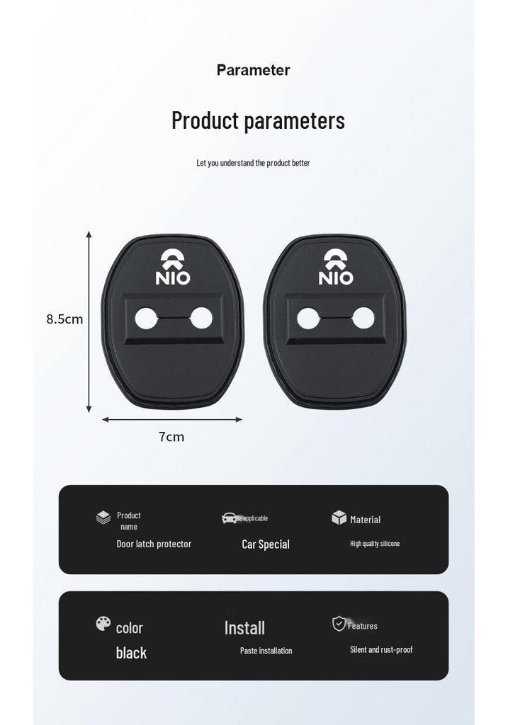 Nio ET9 Car Door Lock Silicone Protective Dustproof Anti-rust Cushioning Cover