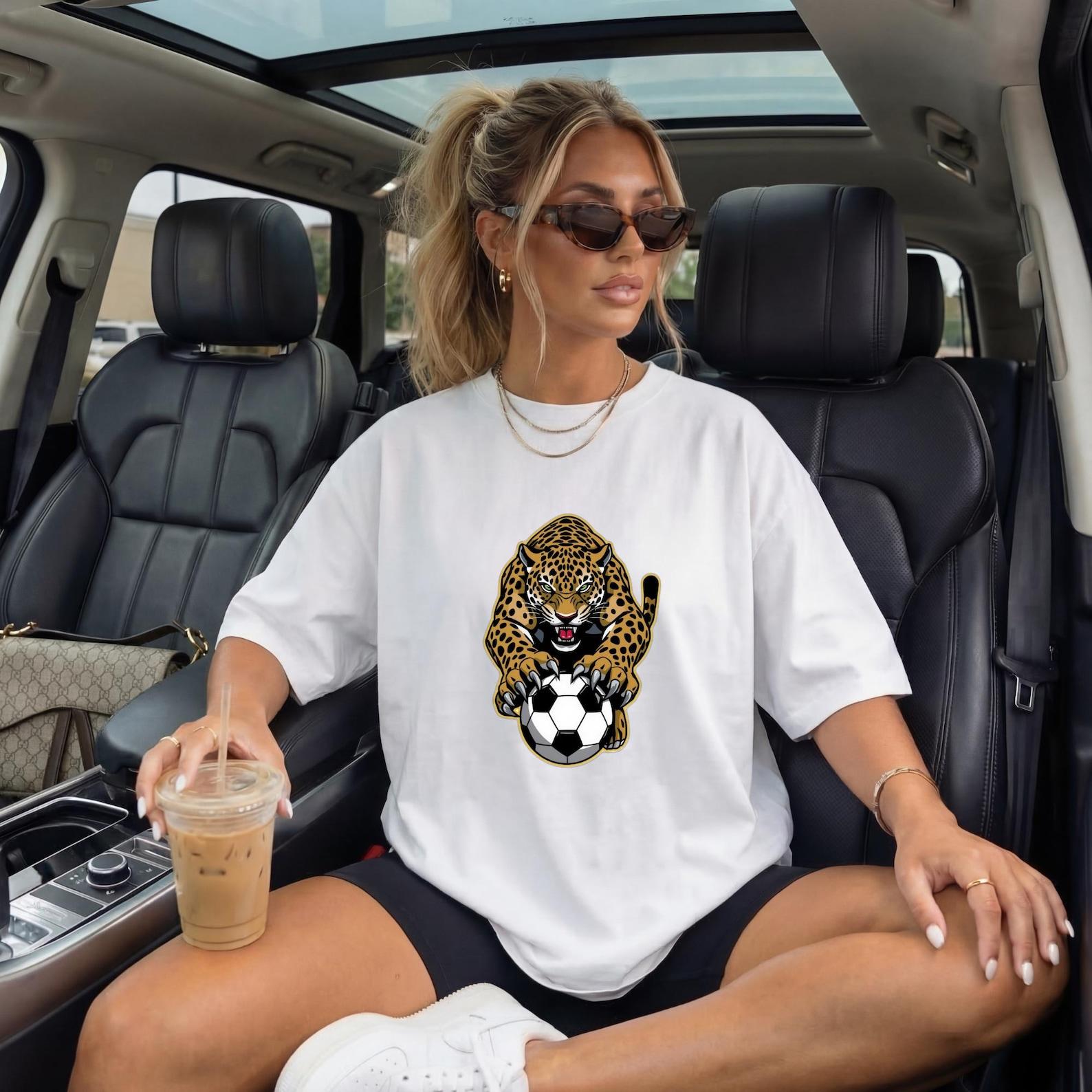 Brazil Leopard Soccer T-Shirt | Brazilian Football Fan Tee | Wild Leopard Brazil Soccer Shirt | Brazil Pride Top 4XL