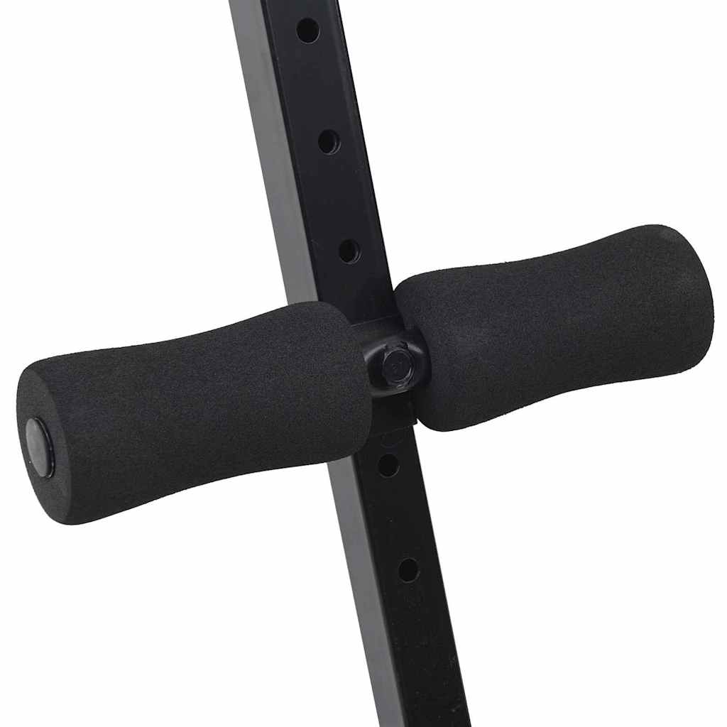 Sit Up Bench Black 124 X 33.5 X 55 Cm Powder Coated Steel