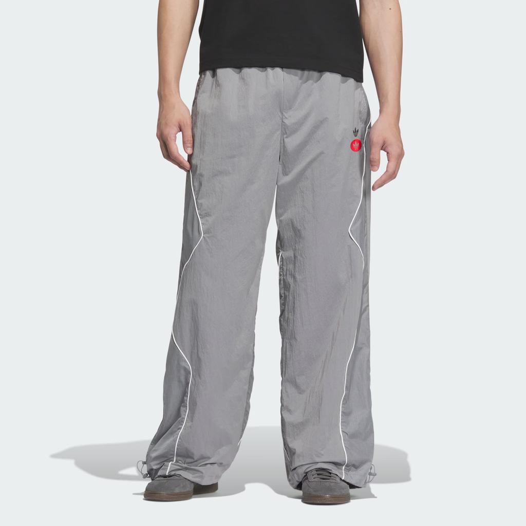 Adidas Originals Loose Fit Lace-Up Comfortable Knitted Sports Pants Men Bottoms Gray JM8040