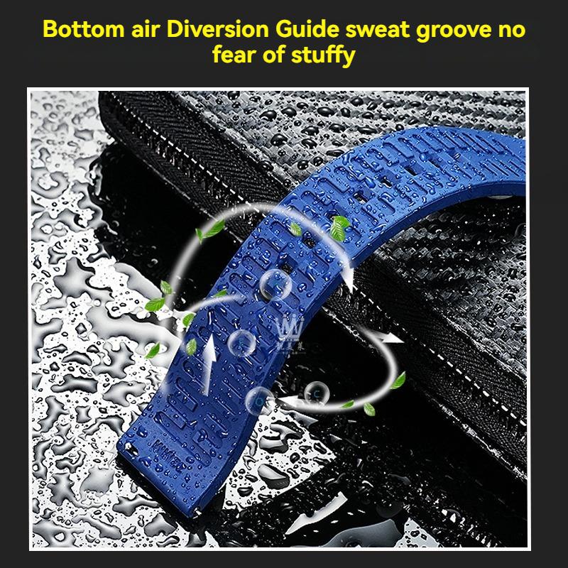 For Casio 6th Generation Black and Blue Frogman 3445 GWF-D1000B Modified Fluororubber Strap Accessories Men's Anti Sailor Chain