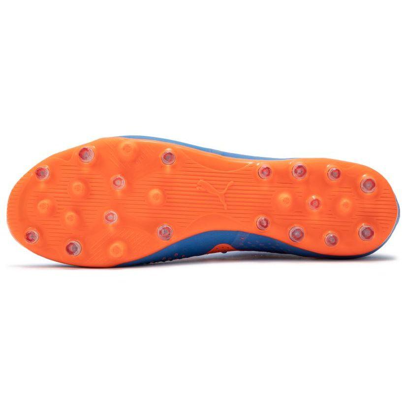 Puma Future Match Round Toe MG (Rubber Short Studs) Artificial Turf Soccer Shoes Men Soccer Shoes Blue Orange 107183-01