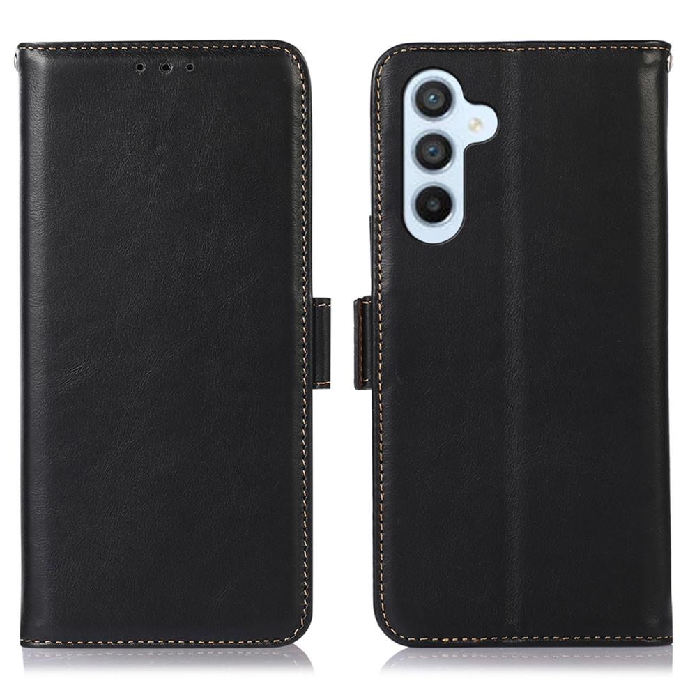 

For Samsung Galaxy S26/S26 Pro Case RFID Blocking Genuine Cow Leather Wallet Phone Cover