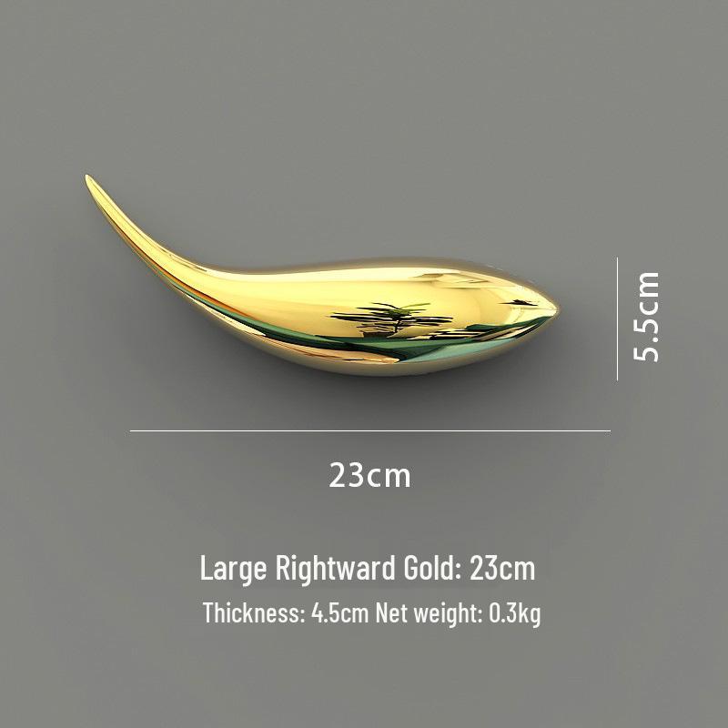 Electroplated Fish Resin Wall Hanging for Indoor Living Room