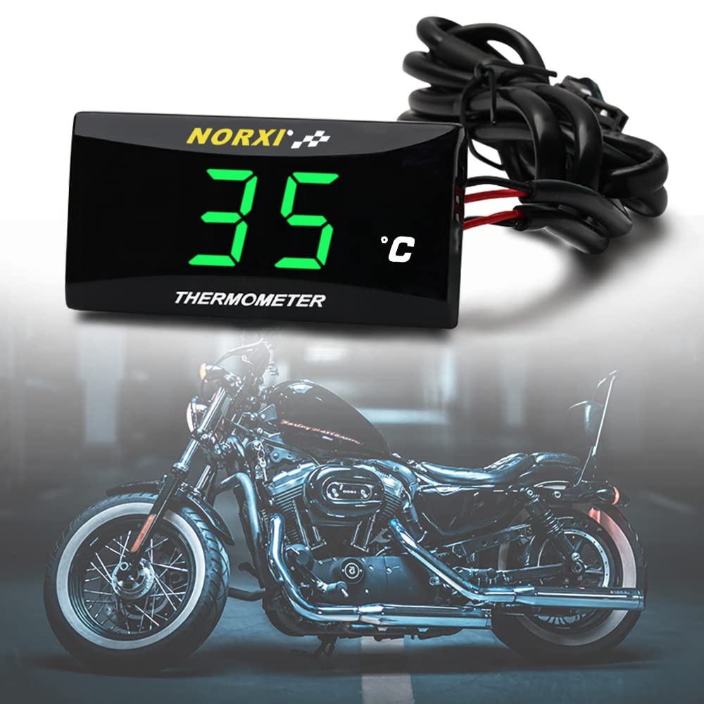 Motorcycle Ultra Thin Digital Motorcycle Motor Vehicle Temperature Gauge Meter