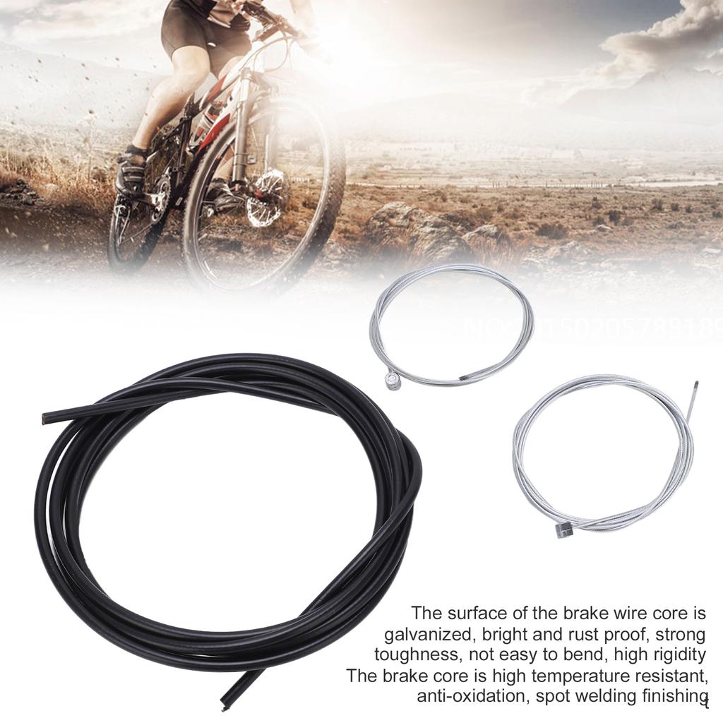 Universial Bicycle Brake Cable Housing Kit Bike Brake Inner Wire Tube Replacement Set with CapsFor Mountain Bike