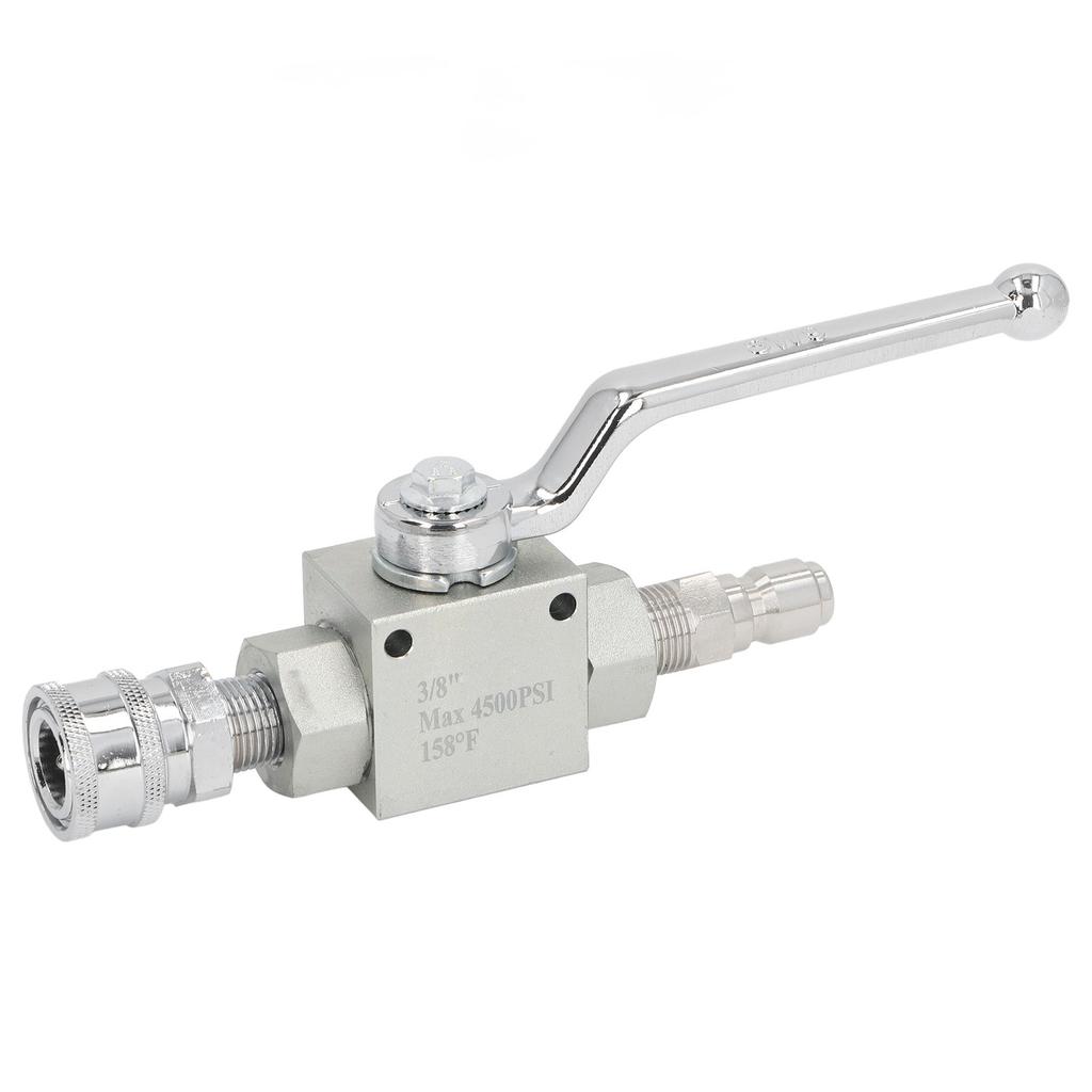High Pressure Washer Ball Valve Kit 38 Male Plug Female Quick Connect Shut Off 4500PSI