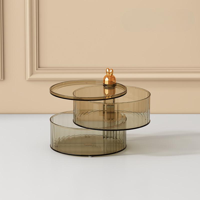 New Year's Home Living Room Candy Box High-end Light Luxury Transparent Dried Fruit Plate New Year's Nut Snack Storage Box