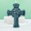 3D Virgins Candle Silicone Mold Cross Resins Molds DIY Aromatherapy Candle Making Gypsum Mold for Religious Enthusiasts