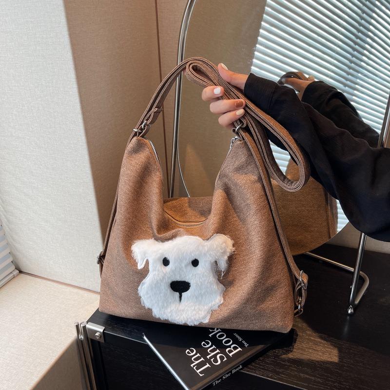 Spring and summer double shoulder retro large capacity women's tote bag new fashion casual fashion single shoulder messenger bag