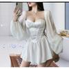 Network Hong Yang Gas 2020 New Gorgeous White Deng Long Xiu Retro Xiong Yi Shi Princess Dress Fashionable Tide