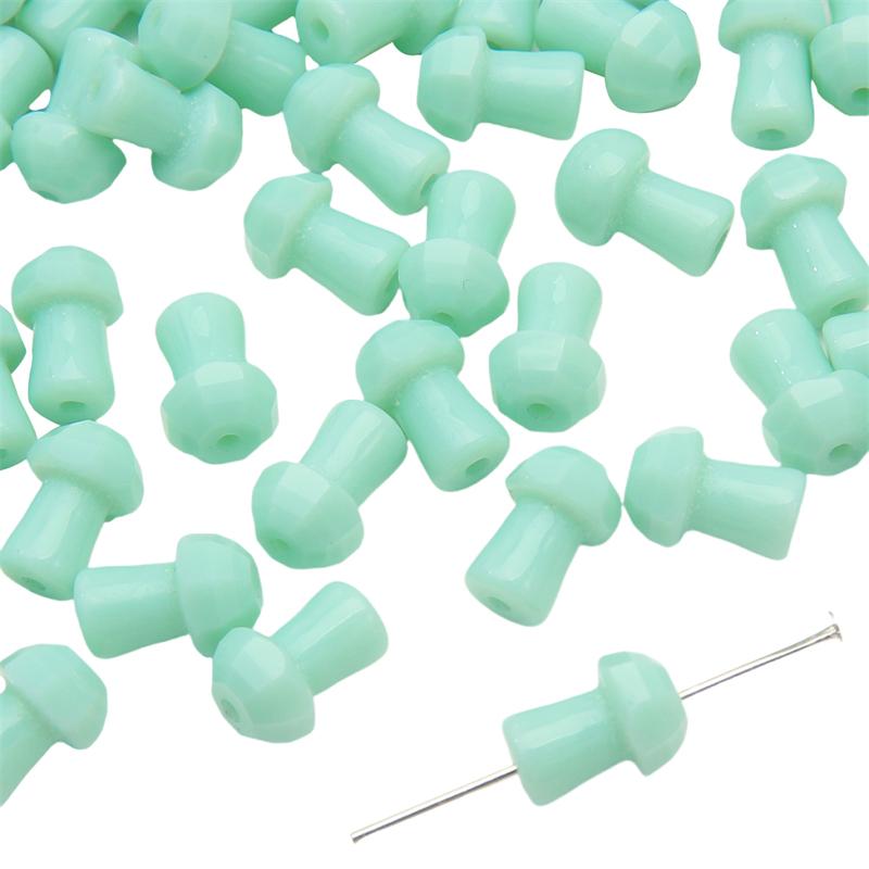 

5 шт. хрустальные стеклянные бусины в виде грибов, свободные бусины-разделители для изготовления ювелирных изделий, браслета «сделай сам», ожерелья аквамарин