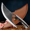 WXCOO Cutting Board Made of High Quality Acacia Wood On Both Sides Stainless Steel Chef Knife Meat Cleaver Kitchen Scissors
