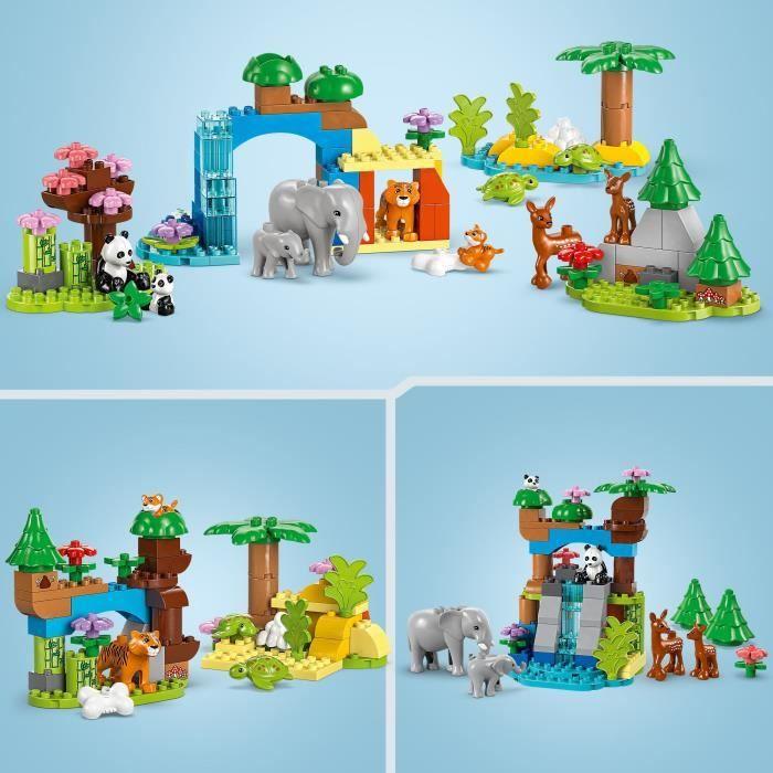 Lego duplo ma ville 10446 familles d’animaux sauvages 3-en-1 - jeux d’éveil avec animaux