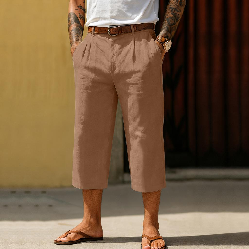 Herren Sport- und Freizeithose mit verkürztem geradem Bein