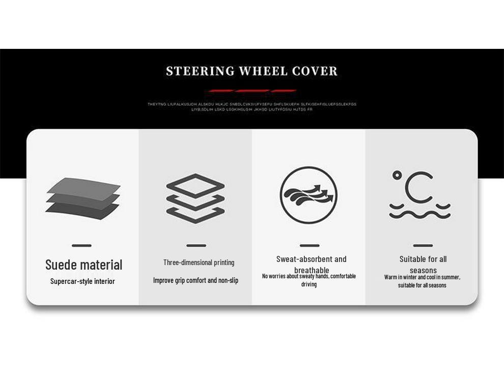 Suede Plush Steering Wheel Covers for Chery: Compatible with Tiggo 3x5x, Tiggo 87, Arrizo 5 Plus