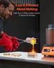Electric Melting Furnace, 1350W Electric Melting Furnace Kit, 2102/1150 Metal Smelting Machine with 3kg Ceramic Crucible, Gold Smelting Kit for