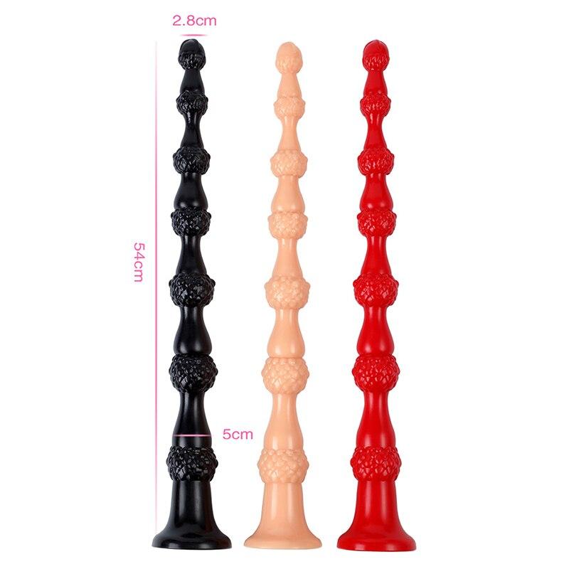 54cm Anal Plug Anal Dilator Dildo Adult Sex Toys Fisting  Strap On Cock Big Dick Realistic Penis Pegging Gay BDSM PVC