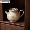 HOYIHM Cloud Rock White Wabi-sabi Teapot Elegant Tea Infuser Pot Tea Brewing Kettle With Filter Kung Fu Tea For Tea Decoration
