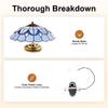 110-220V Umbrella-Shaped Retro Classic Ceiling Light, Painted Glass Lampshade for Kitchen and Corridor Fixtures