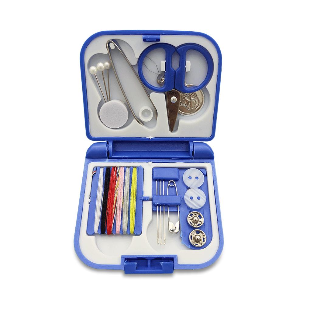 Portable Travel Mini Sewing Kit Scissor Thimble Embroidery Needle Threads Set With Box Household Sewing Set