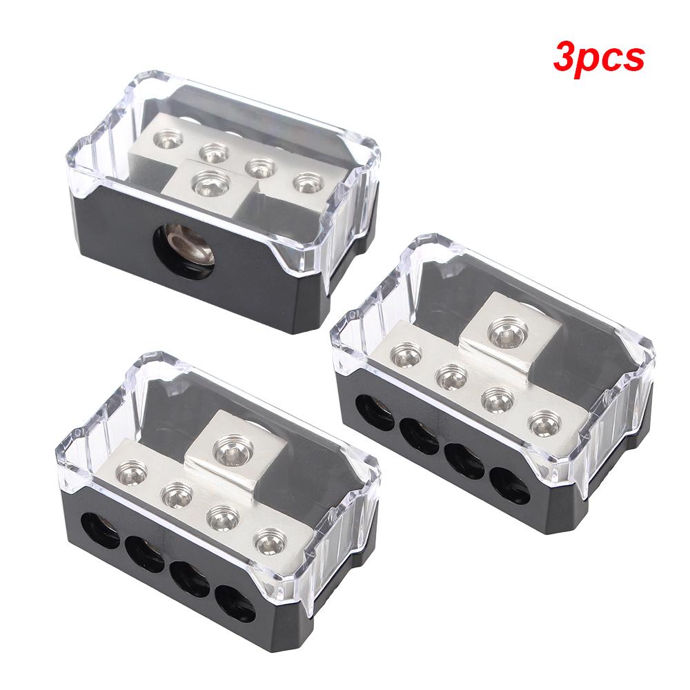 Car Audio Amplifier Junction Box Electric Power Distribution Block 4GA Out Distribute Blocks 4 Ways Ground Case Auto Accessories