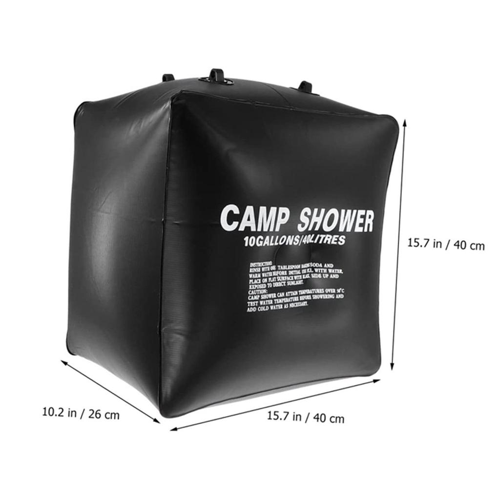 40L Solar Heated Outdoor Shower Bag - Waterproof PVC for Camping and Bathing