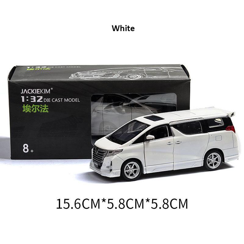 

Горячая игрушечная модель бизнес-автомобиля Toyota 132 Elfa, сплав, открывающаяся, автомобилия, подарок для детей белый
