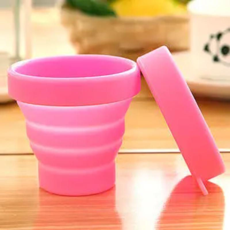 High Quality Silicone Folding Cup Candy Color Water Drink Coffee Cup Outdoor Travel Camping Portable Telescopic Mug Drinkware