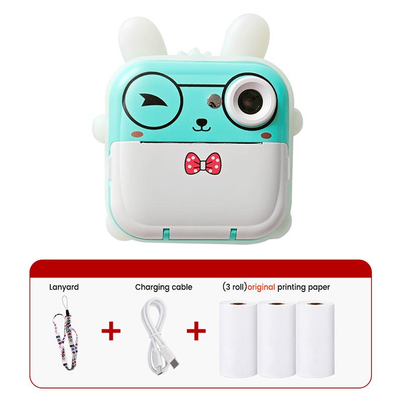 Q5 Barnas Øyeblikkelig Termisk Utskrift Digitalkamera - Tegneserie Miniutgave.