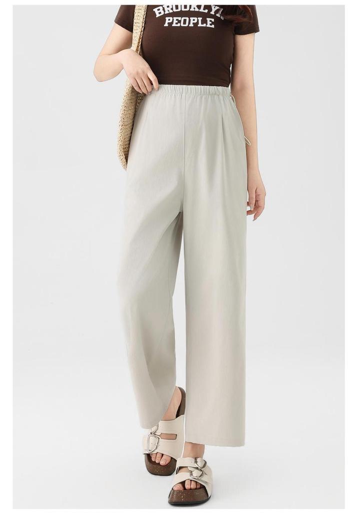 2026 New Wide-Leg Maternity Cropped Pants - Lightweight, Non-Constricting Waist for Spring & Summer