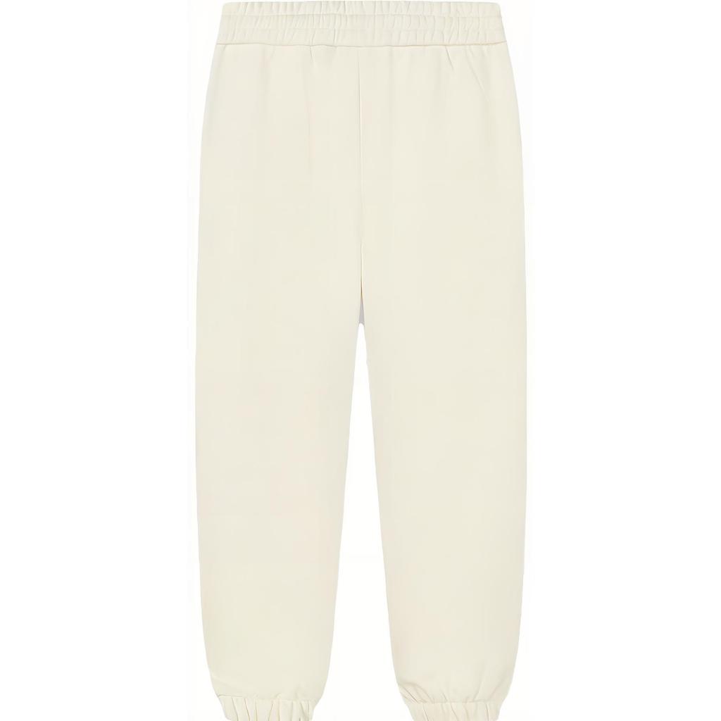 Fila 2023 Autumn New Casual Commuter Warm Cuffed Knitted Sports Pants Men Bottoms Milk-Salt-White F51M349699F-IV